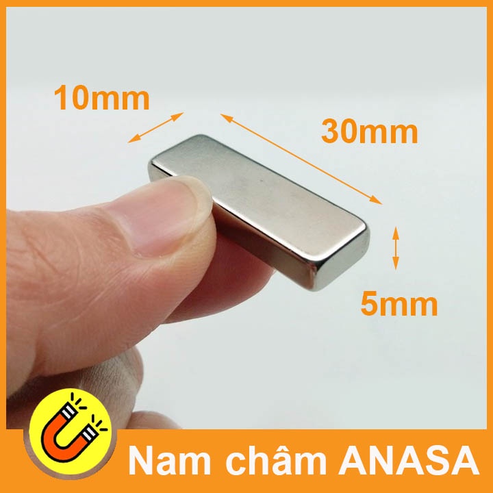 Nam châm chữ nhật kích thước 30x10x5mm N42