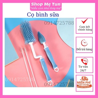 Cọ Bình Sữa Silicon cao cấp 2 chi tiết có tay xoay 360 độ cho mọi loại bình