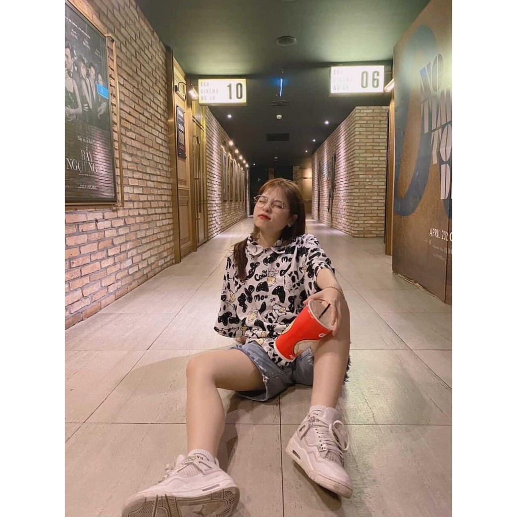 [ảnh thật] Áo sơ mi nam nữ tay lỡ BÒ SOCUTE form rộng unisex dáng oversize hot trend basic treetwear mặc siêu mát