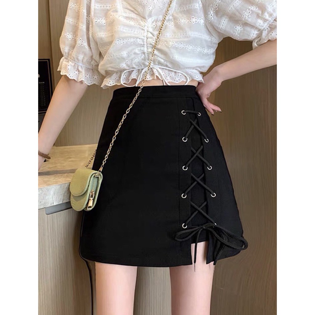 Chân váy kaki đan dây 1 bên cực xinh xắn hot hit xinh xinh