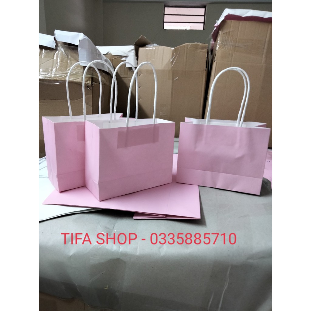 Túi giấy Kraft Nhật 15x12x5cm đựng son, mỹ phẩm mini có sẵn