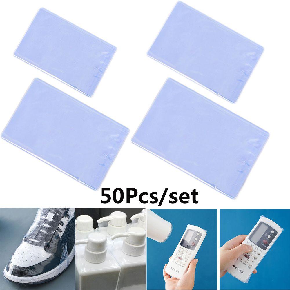LEISURE Bộ 50 Túi Bọc Mỹ Phẩm Co Nhiệt Đa Năng Chống Thấm Nước