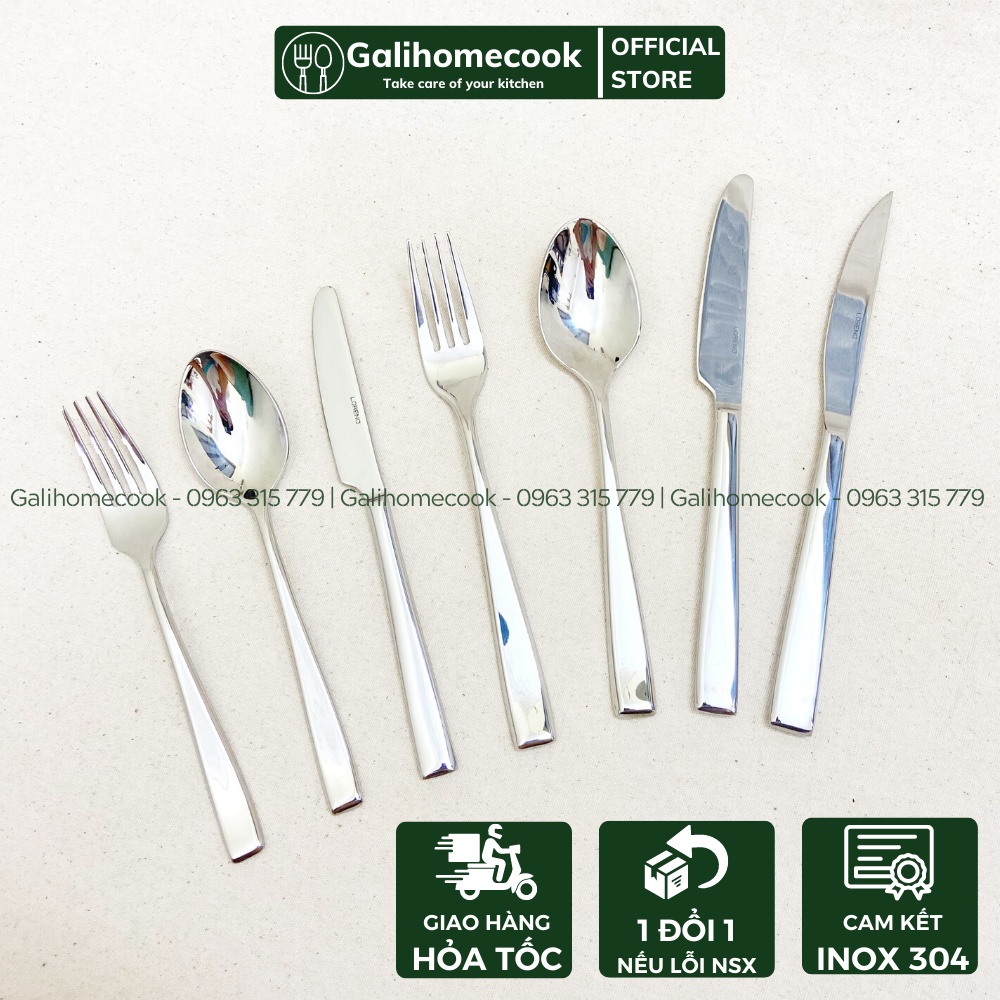 Bộ DAO THÌA DĨA hãng LORENA inox 304 phong cách Châu Âu (có bán LẺ và ghép BỘ) | GaliHomecook