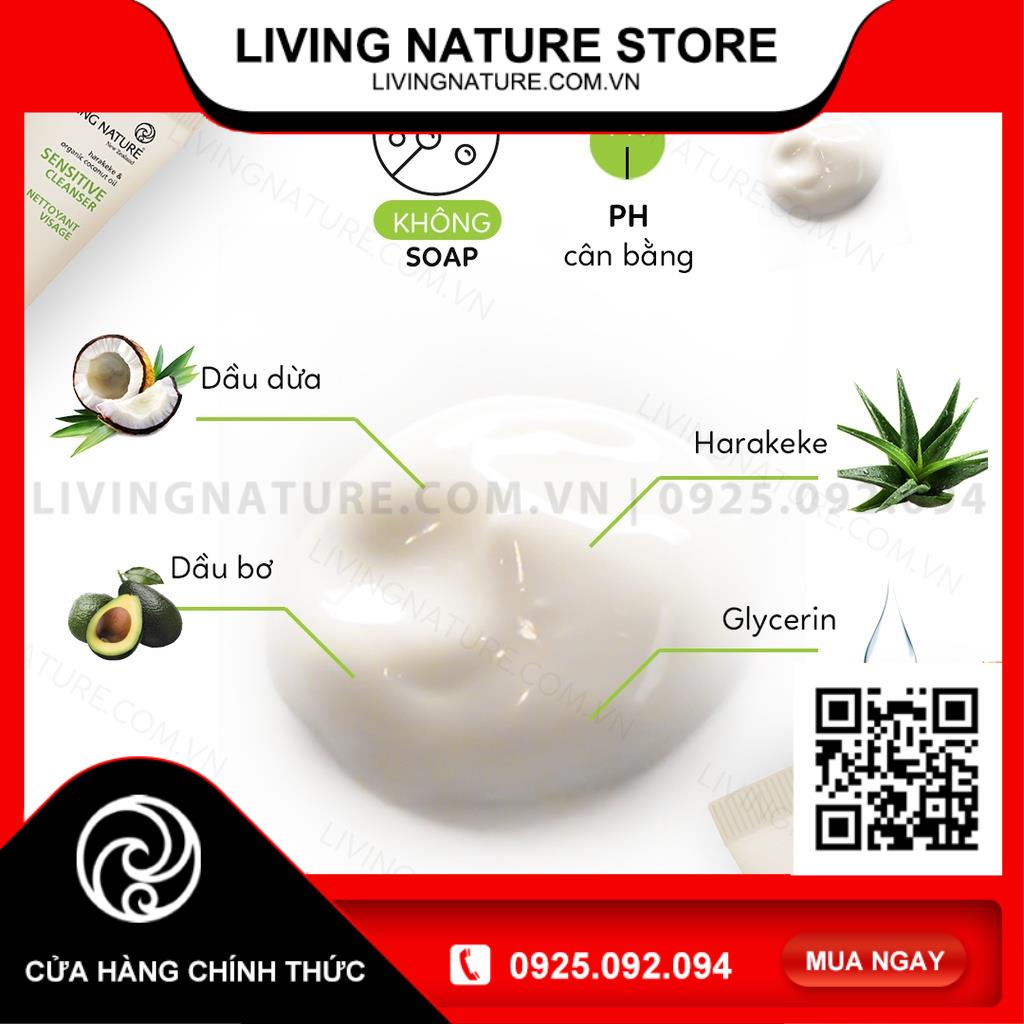 [Living Nature Vietnam] Sữa rửa mặt cho da nhạy cảm Sensitive Cleanser - Living Nature