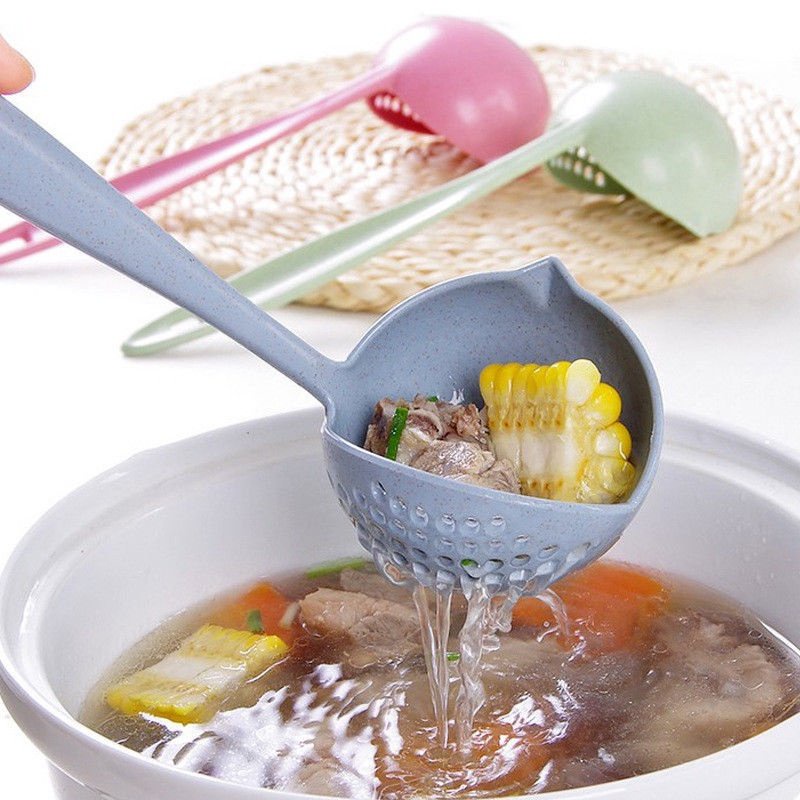 Vá Múc Canh 2in1 Có Lỗ Thoát Nước Tiện Dụng - Thiết Kế Vô Cùng Tiện Dụng Khi Vớt Và Múc Đồ Ăn