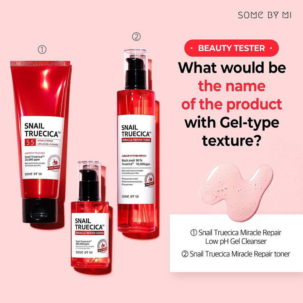 Some By Mi / Gel Rửa Mặt Some By Me Snail Truecica Miracle Repair Low pH Gel Cleanser