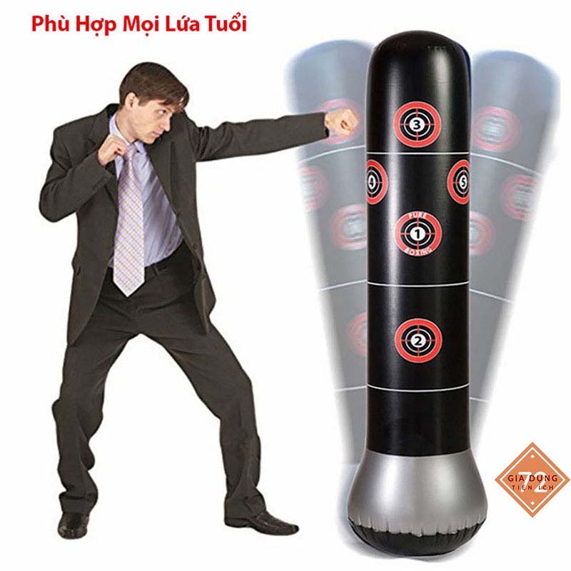 Trụ Đấm Bốc - Bao trụ đấm bốc boxing tự đứng ABJ thế hệ 2021 Bền hơn, ưu việt hơn + TẶNG BƠM [BOXING]