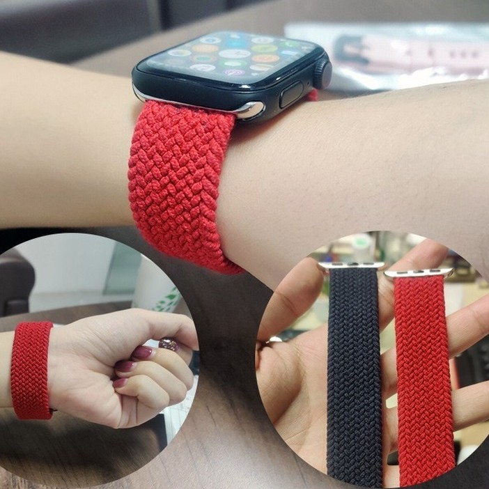 Dây đeo đồng hồ thông minh sợi nylon cho Apple Watch 6 iWatch Series 5 4 3 38mm 40mm 42mm 44mm bản sao tiêu chuẩn 1:1 t