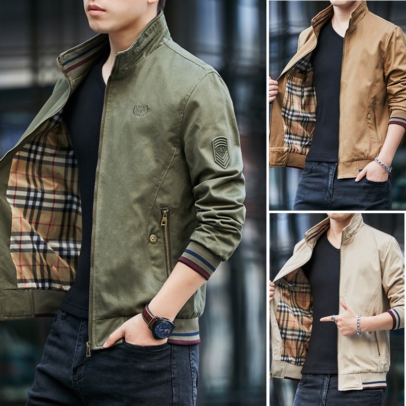 Áo Khoác Bomber Chất Liệu 100% Cotton Có Size Từ M-4XL