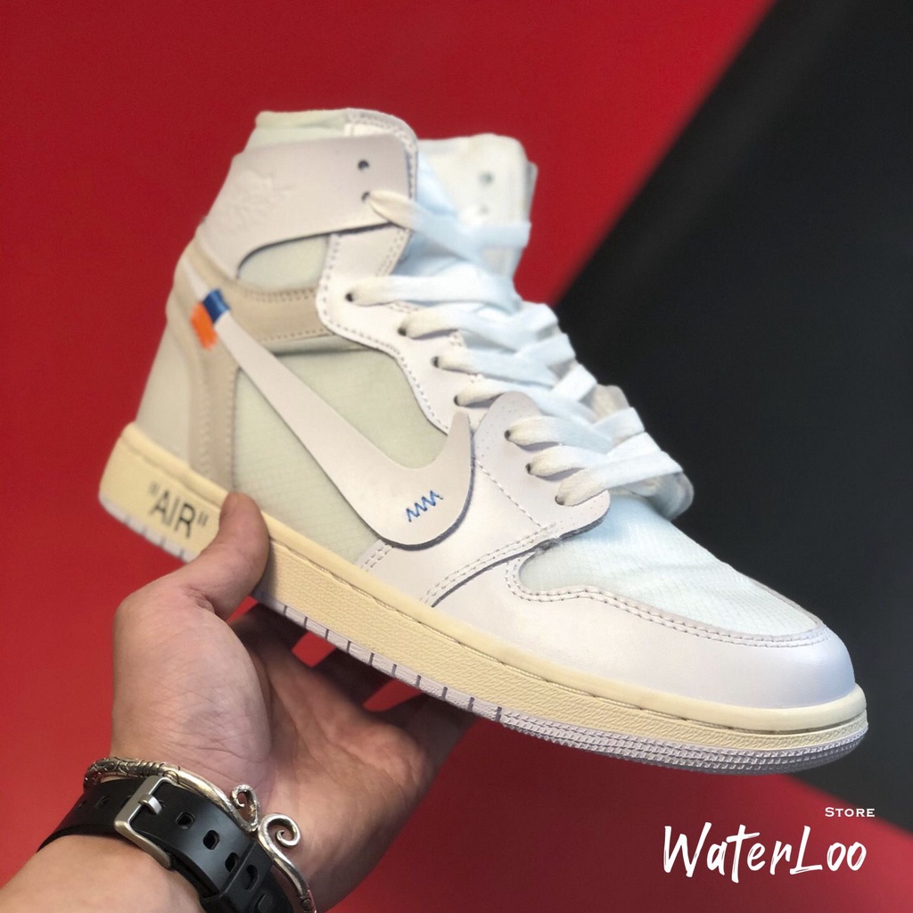 Giày Thể Thao Sneaker Air Jordan 1 Off White Retro High Full White Full