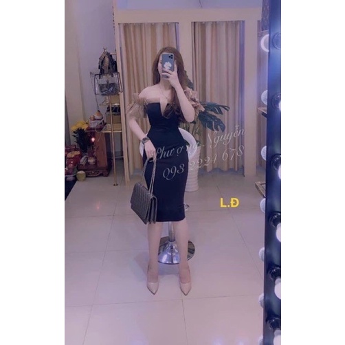 Đầm Body Bẹc Vai Bigsize 55kg Đến 100kg