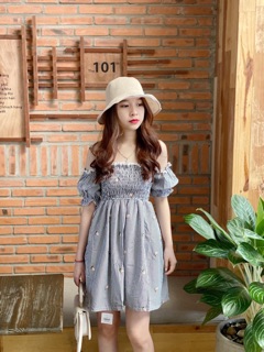ĐẦM SỌC TRỄ VAI NHÚN CHỈ