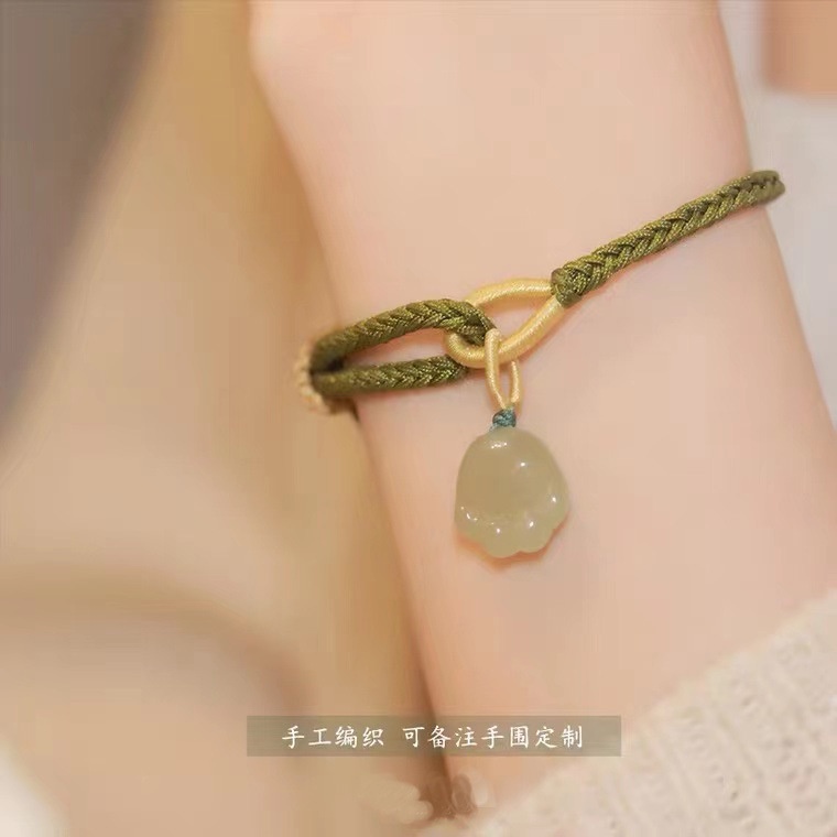 Hàng Mới Về [Hàng Mới Về] Vòng Tay Dây Bện Gắn Mặt Hình Chân Mèo May Mắn Cho Cặp Đôi