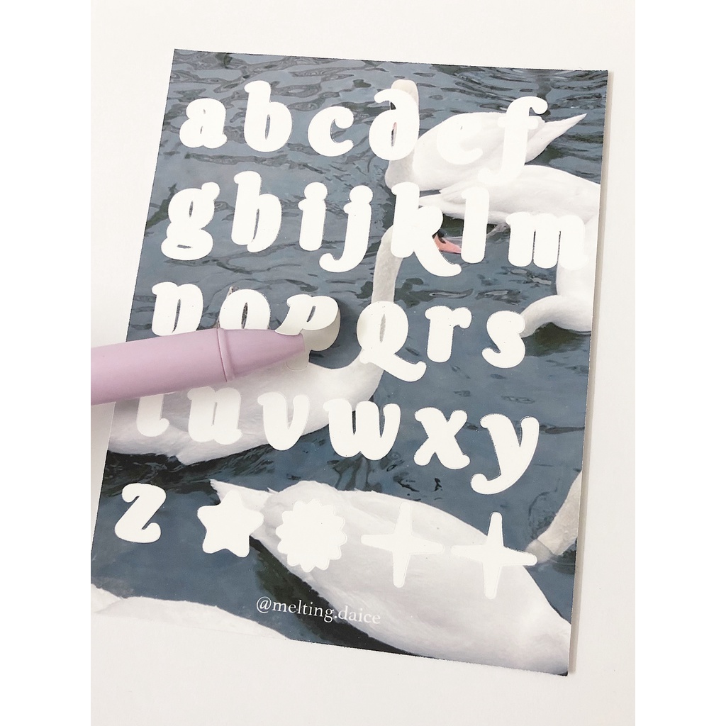 Daice || alphabet sticker - sticker bảng chữ cái trang trí size 11 x 8.5 cm