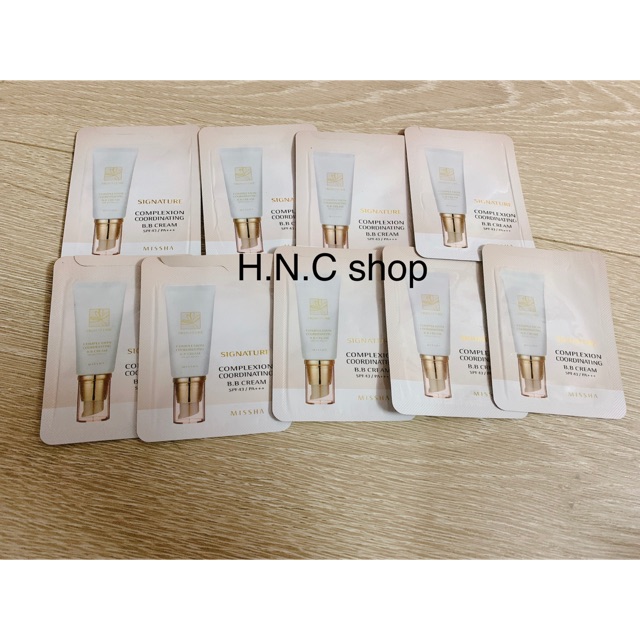 Sample Kem nền Missha Signature Complexion Coordinating BB Cream SPF43/PA++