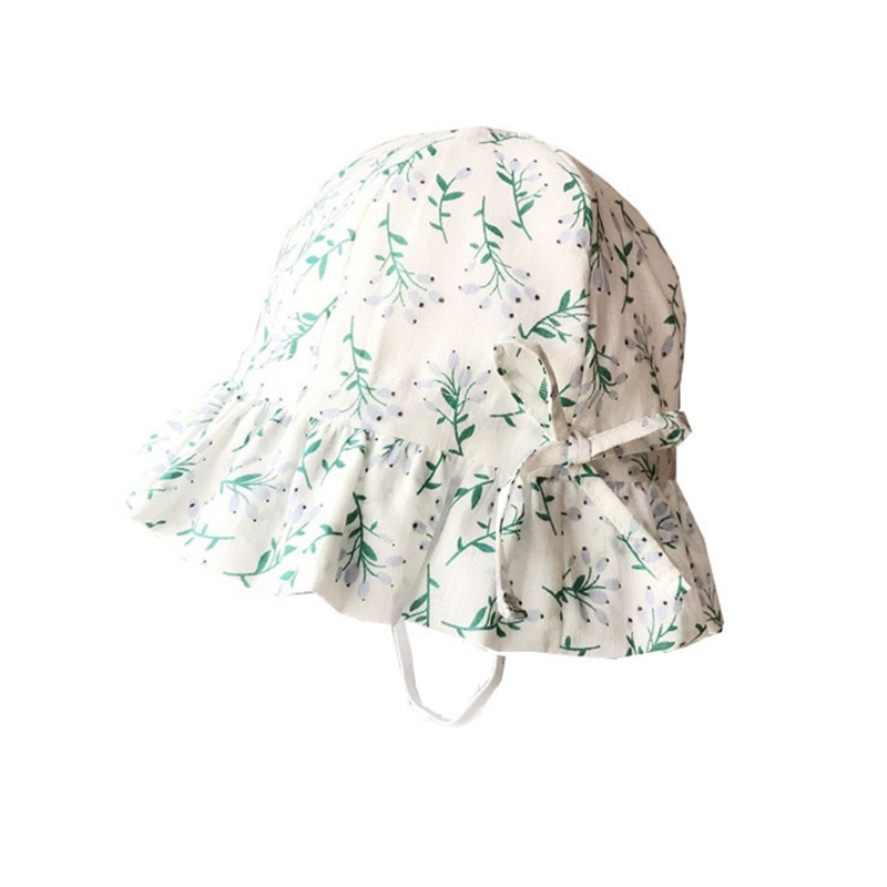 Mũ Cotton Vành Rộng In Hoa Chống Nắng Dùng Làm Phụ Kiện Chụp Ảnh Cho Bé Sơ Sinh