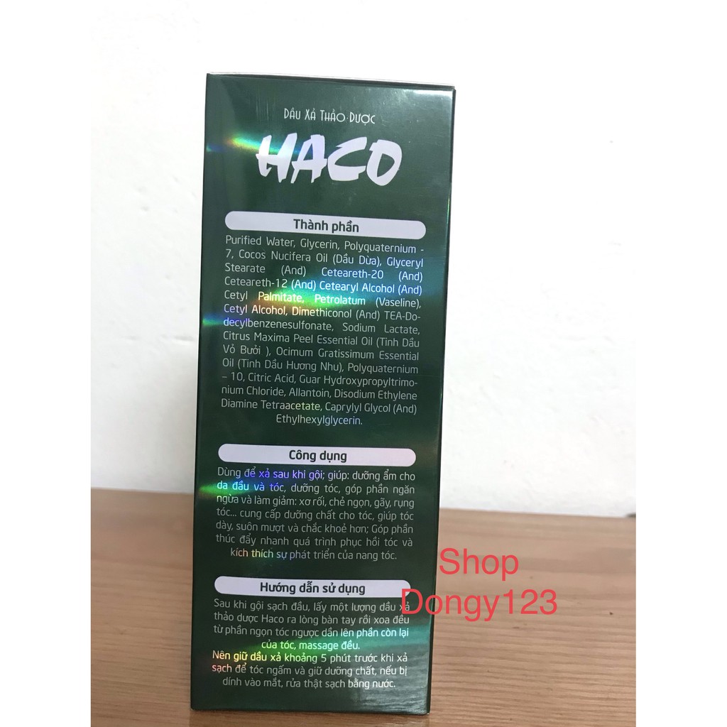 TÓC HACO: DẦU XẢ THẢO DƯỢC - chai 300ml