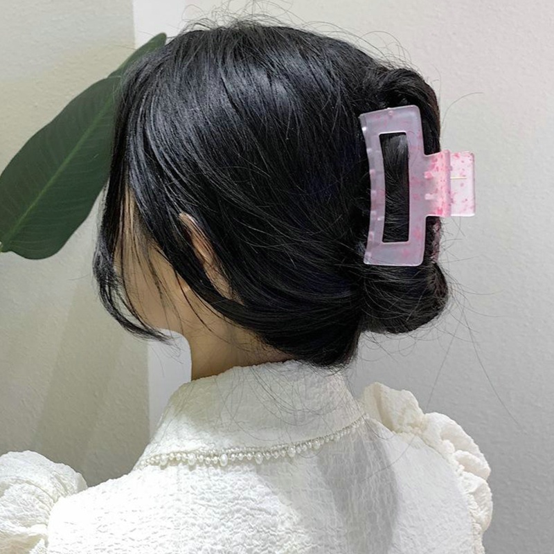 Korean Style Hair Clip Large Crystal Hair Clamp Grab Clip Square Hairpin Female Clip Headdress Shark Ribbon Fashion Hair Accessories XWNYDER