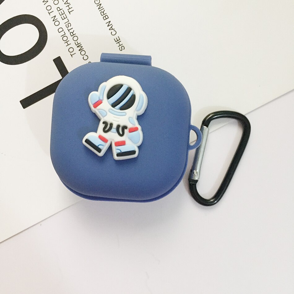 Vỏ Bảo Vệ Hộp Sạc Tai Nghe Samsung Galaxy Buds 2 / Buds Live / Galaxy Buds PRO Bằng Silicon Chống Rơi Họa Tiết Phi Hành Gia Vui Nhộn