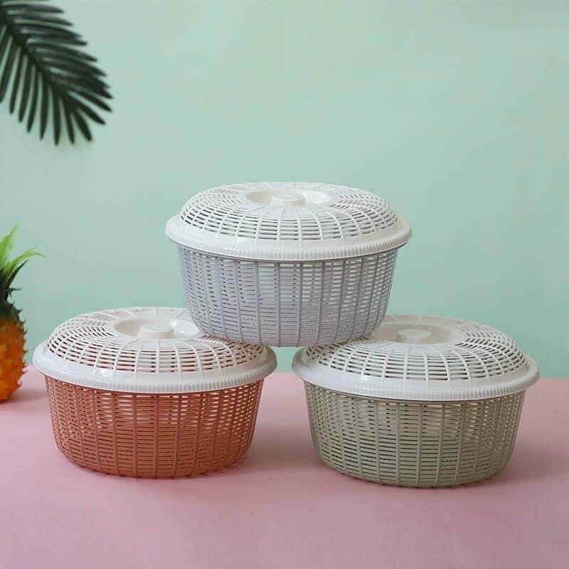 SET 2 RỔ NHỰA KÈM NẮP 59k