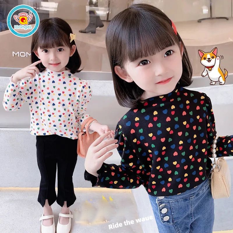 Áo thun IQ ANGEL cho nữ dài tay phong cách Hàn Quốc mới