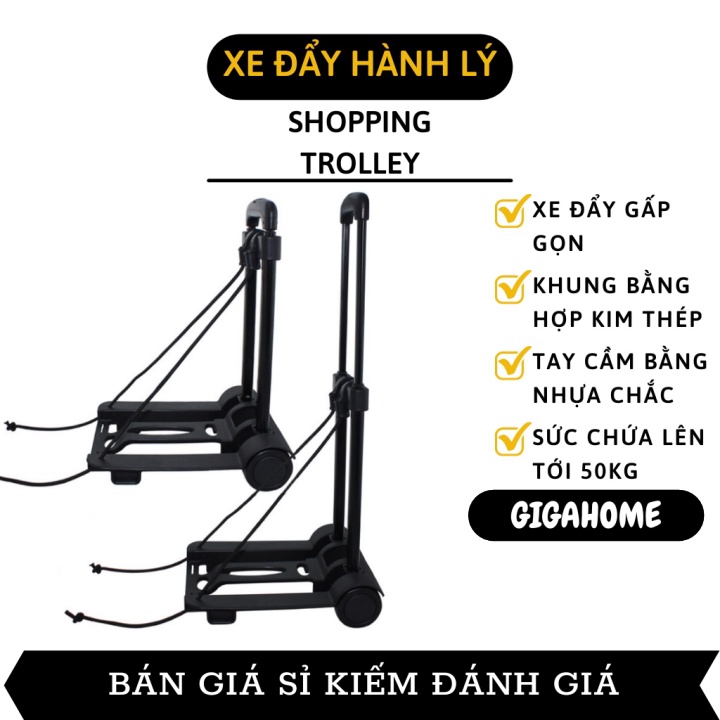 Xe Vận Chuyển Hàng GIGAHOME Xe Đẩy Hành Lý Gấp Gọn Thông Minh Tiện Dụng, Chất Chắn Bền Đẹp 7507