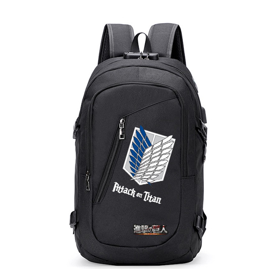 Balo túi đeo Attack On Titan Kèm Cổng USB