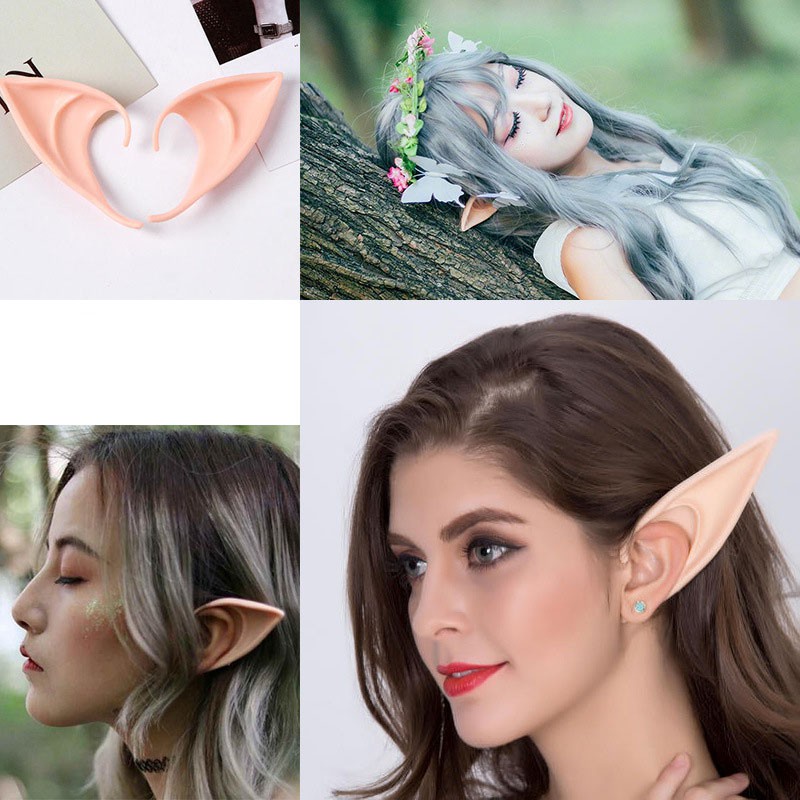 Tai Yêu Tinh Elven Bằng Latex Hóa Trang Halloween Cho Người Lớn Và Trẻ Em