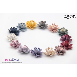 *Hoa cúc da lộn cỡ nhỏ 2,5cm dùng làm hoa trang trí may mặc, hoa cài áo, hoa phụ liệu may mặc, phụ kiện tóc