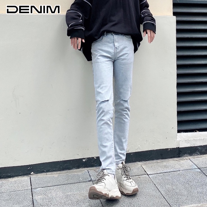 Quần Jean Nam Chất Bò ống Côn 🔵FREE SHIP🔵 Quần bò nam màu Xám tro DC Denim [211]