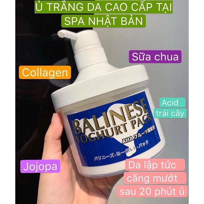 Ủ Trắng Sữa Chua Balinese Yoghurt Pack 500ml