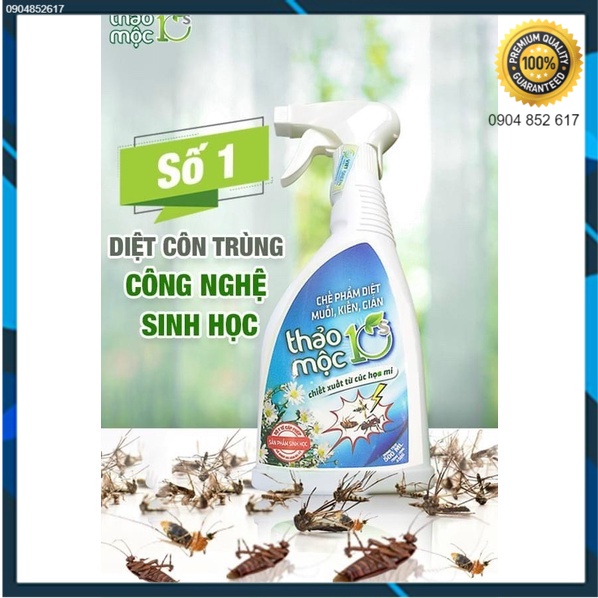 Xịt Thảo Mộc 10s Diệt Muỗi Kiến Gián , Bình Xịt Diệt Côn Trùng An Toàn và Hiệu Quả