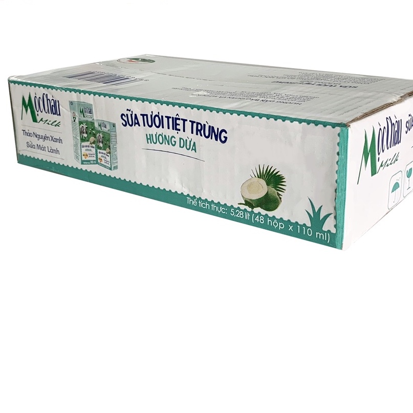 Sữa tươi 110 ml các vị Mộc Châu (cam/dâu/dừa/socola/có đường/ít đường)