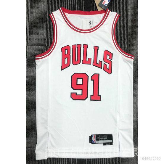 New 2022 NBA Jersey Chicago Bulls Rodman bóng rổ Cổ Điển Jersey thể thao hàng đầu vest kỷ niệm phiên bản màu trắng cộng với kích thước
