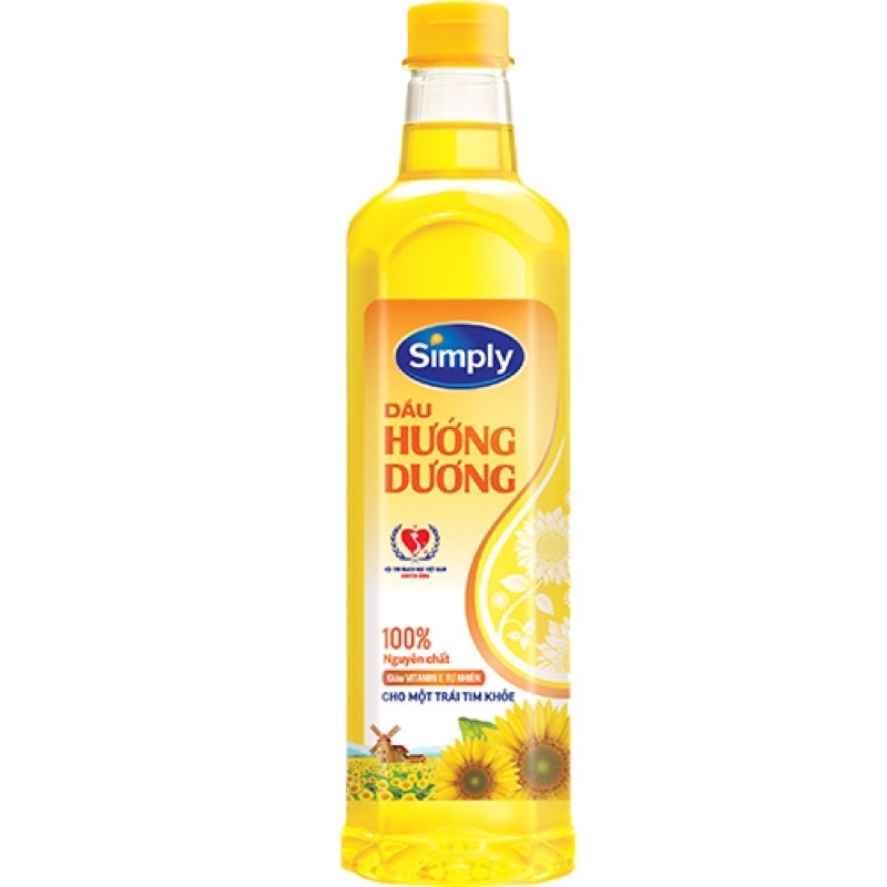 DẦU HƯỚNG DƯƠNG SIMPLY 1L (cho 1 trái tim khoẻ)