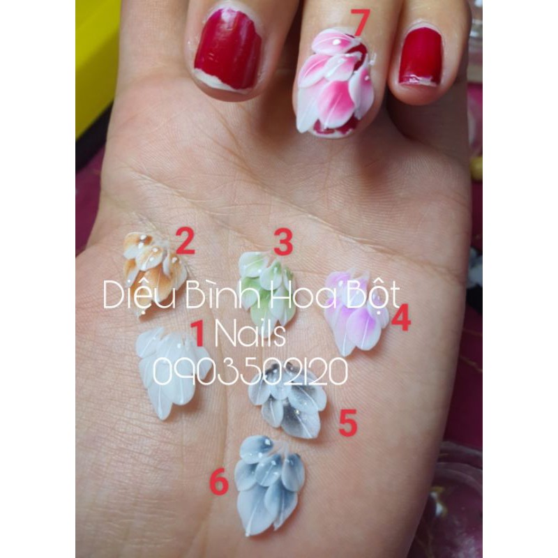 Hoa bột nails- Hoa ẩn tay