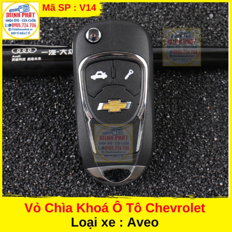 Vỏ chìa khoá xe Chevrolet Aveo Vivant mẫu mới