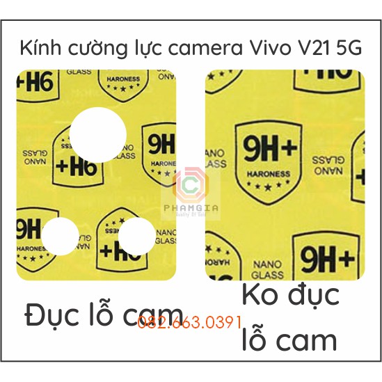 Cường lực camera Vivo V21 5g nano siêu bền