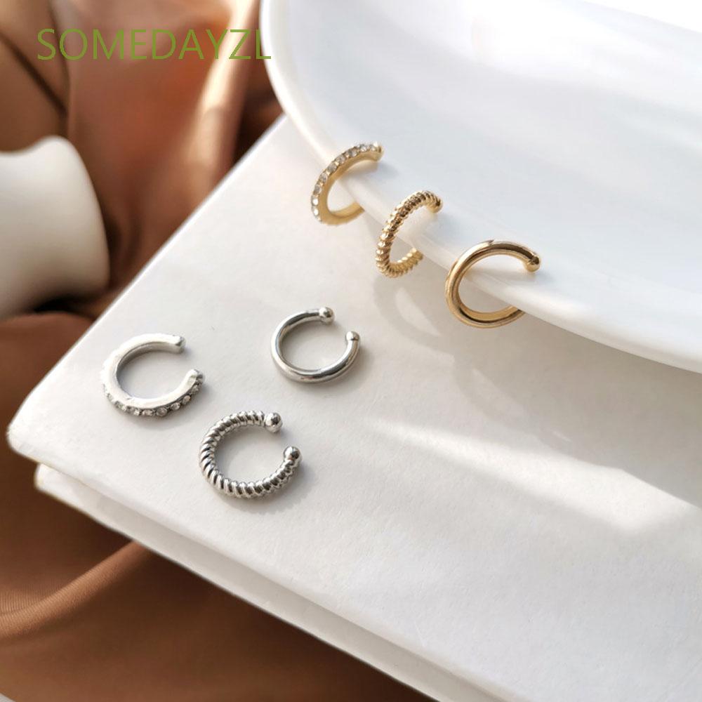 Bộ 3 khuyên tai đính đá nhiều màu sắc phong cách thời trang cho nữ