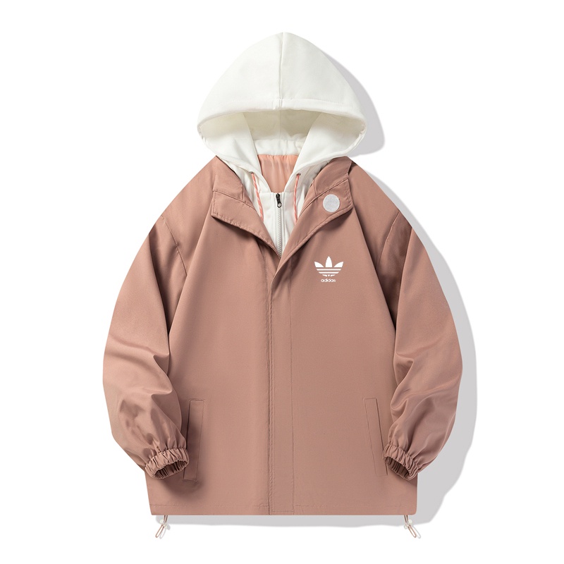 Adidas Áo Khoác thể thao nam nữ form rộng Bóng Chày Có Nón Dáng Rộng Màu Xanh Dương Phong Cách Đường Phố Mới 2022 áo khoác dù windbreaker