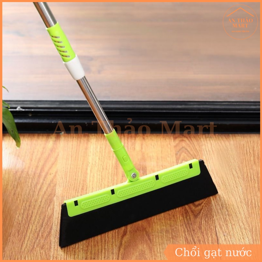 Chổi gạt nước lau kính đa năng kèm tấm cao su thay thế, cây quét nước tiện dụng cán tùy chỉnh độ dài