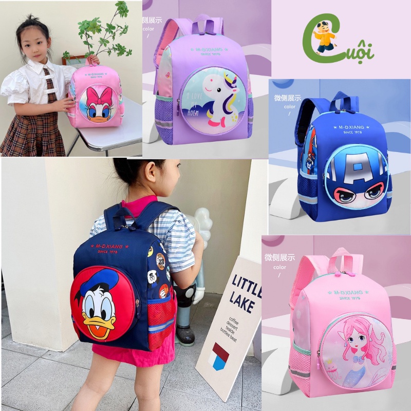 Balo cho bé trai gái, ba lô đi học mẫu giáo mầm non siêu nhẹ Ngựa pony Công chúa Sư tử Caption Kỳ lân Unicorn Cuội Store