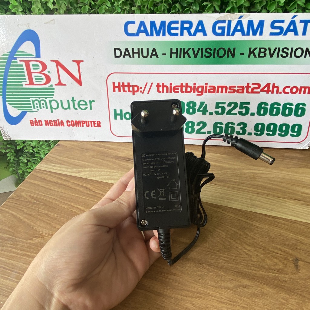 Nguồn đầu ghi Camera HONOTO 12V 2,8A hoặc 12V-2.5A dùng cho các mã đầu dahua , Hikvision đời mới