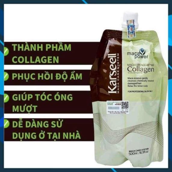 Ủ tóc dưỡng mềm mượt phủ collagen siêu phục hồi, hết khô xơ rối tóc 500ml ⭐
