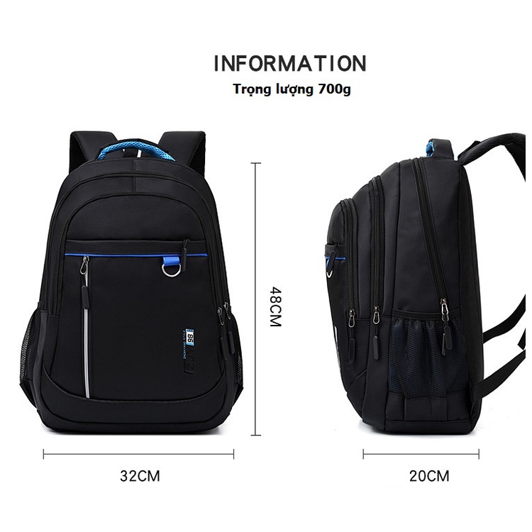 Balo học sinh sinh viên, đi làm, đi học nhiều ngăn để đồ, để laptop