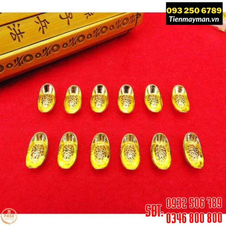 Combo 3 Thỏi vàng Thần Tài KIM NGUYÊN BẢO cỡ 2.8cm , phong thủy hút tài nạp lộc, giàu sang, no đủ...