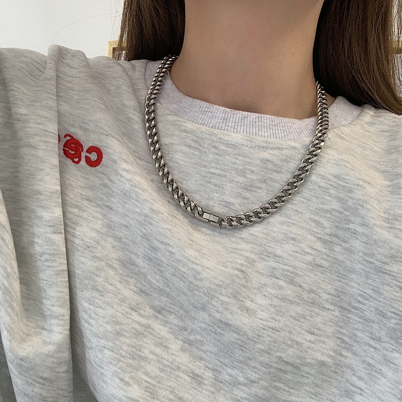 Vòng cổ Thép Không Gỉ Phong Cách Hip Hop Thời Trang Cá Tính