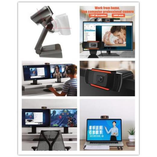 Webcam pc máy tính USB có mic 4k WCHR001 Livestream Học trực tuyến Online Zoom kẹp màn hình siêu rõ nét góc rộng Full HD