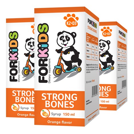 Forkids Strong Bones - Bổ sung Canxi, Vitamin D3, Vitamin K2. Giúp bé phát triển chiều cao vượt trội, tăng hệ miễn dịch
