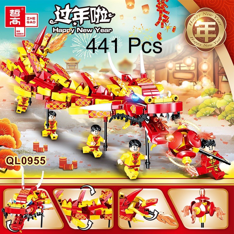 Lego rồng chiến đỏ - Lego con trai 441 miếng ghép